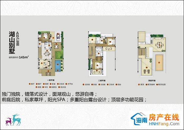 万科森林公园湖山别墅ab户型145㎡