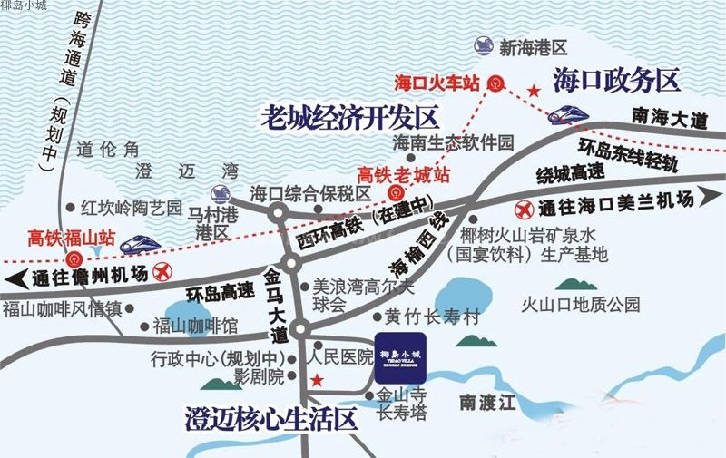 椰岛小城临街现铺在售 户型有18-620平不等