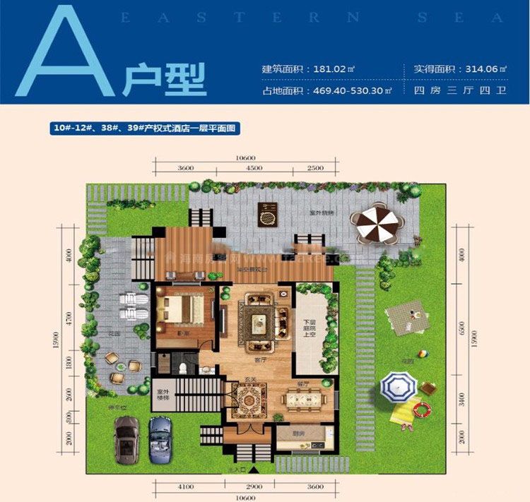 3期滨海别墅一层平面图