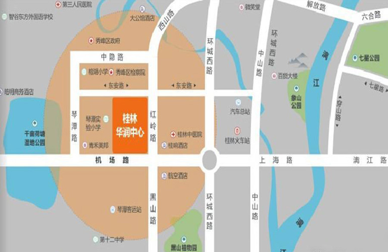 新楼盘 广西桂林市秀峰区东安路69号主力户型:华润中央公园总层高22