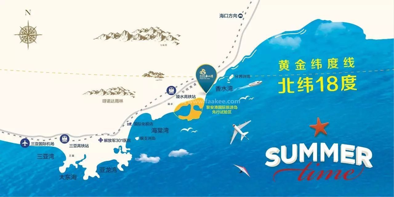 项目位于海南省陵水县香水湾内,地处北纬18度以南,属于热带海洋性气候