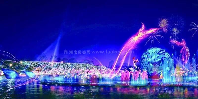 恒大海花岛夜景效果图