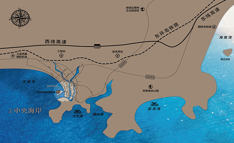 天成中央海岸交通图