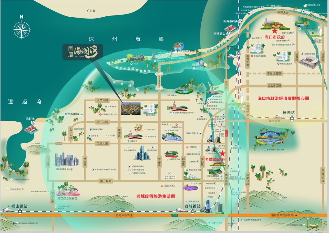 国厦海澜湾交通图
