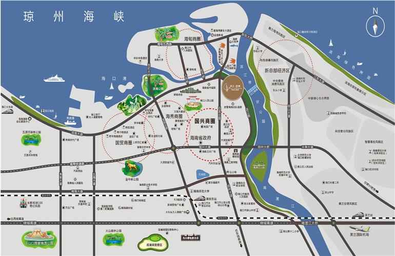濱江悅景交通圖