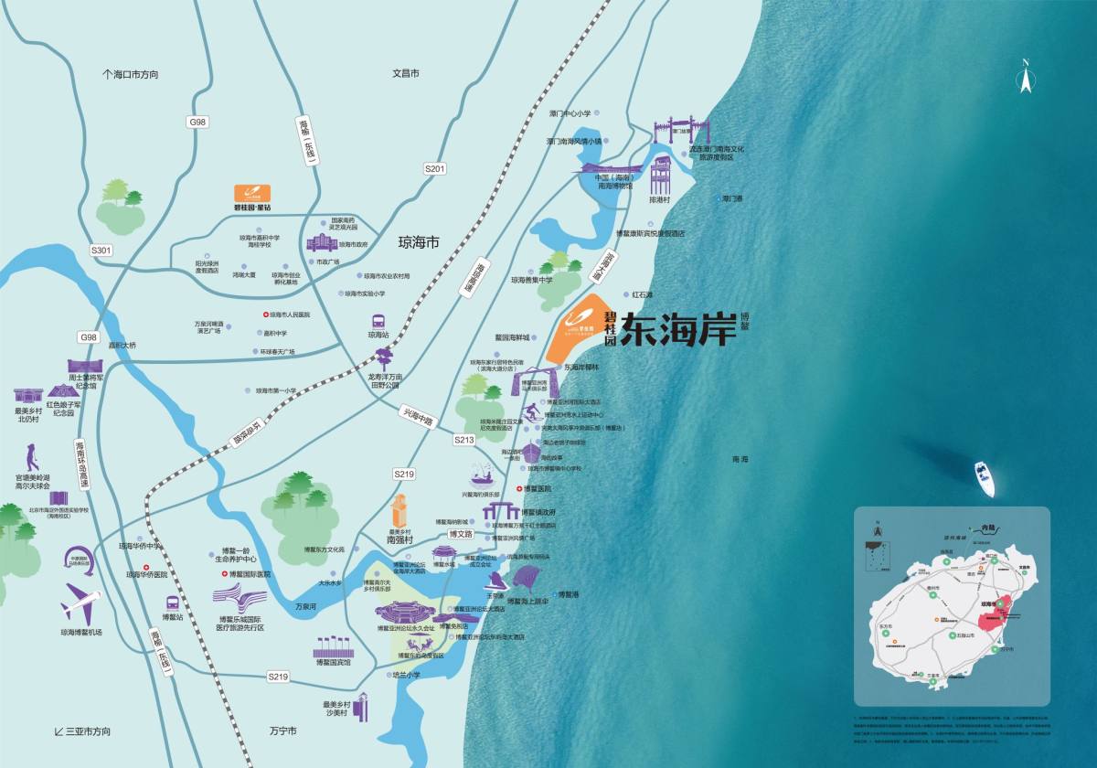 碧桂园东海岸交通图