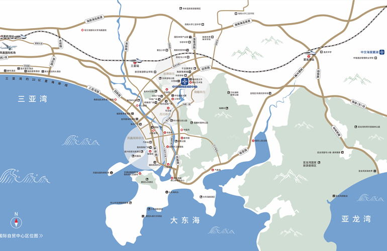 中交国际自贸中心交通图