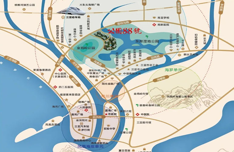 三亞住宅 公園88號70年產權房源在售，均價45000元/㎡