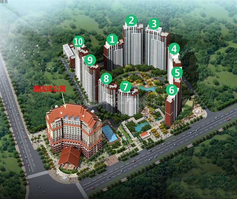 绿岛三期酒店式公寓预计6月份开盘 购房均价约10000元/平