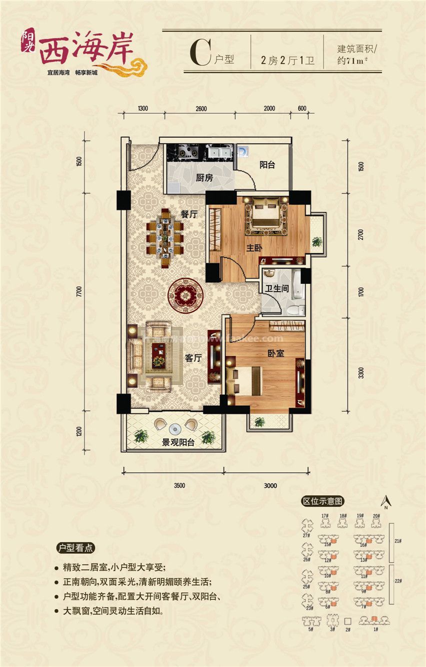 阳光西岸户型图图片