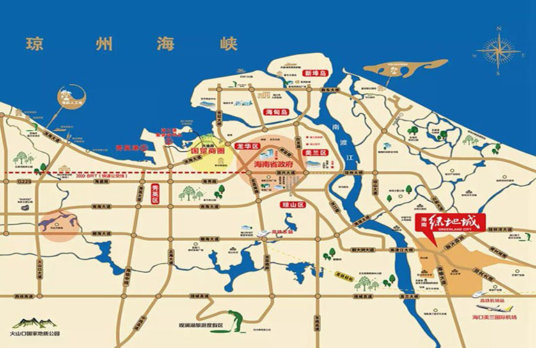 海口綠地城江東首府擇址南渡江畔,均價13000元/㎡