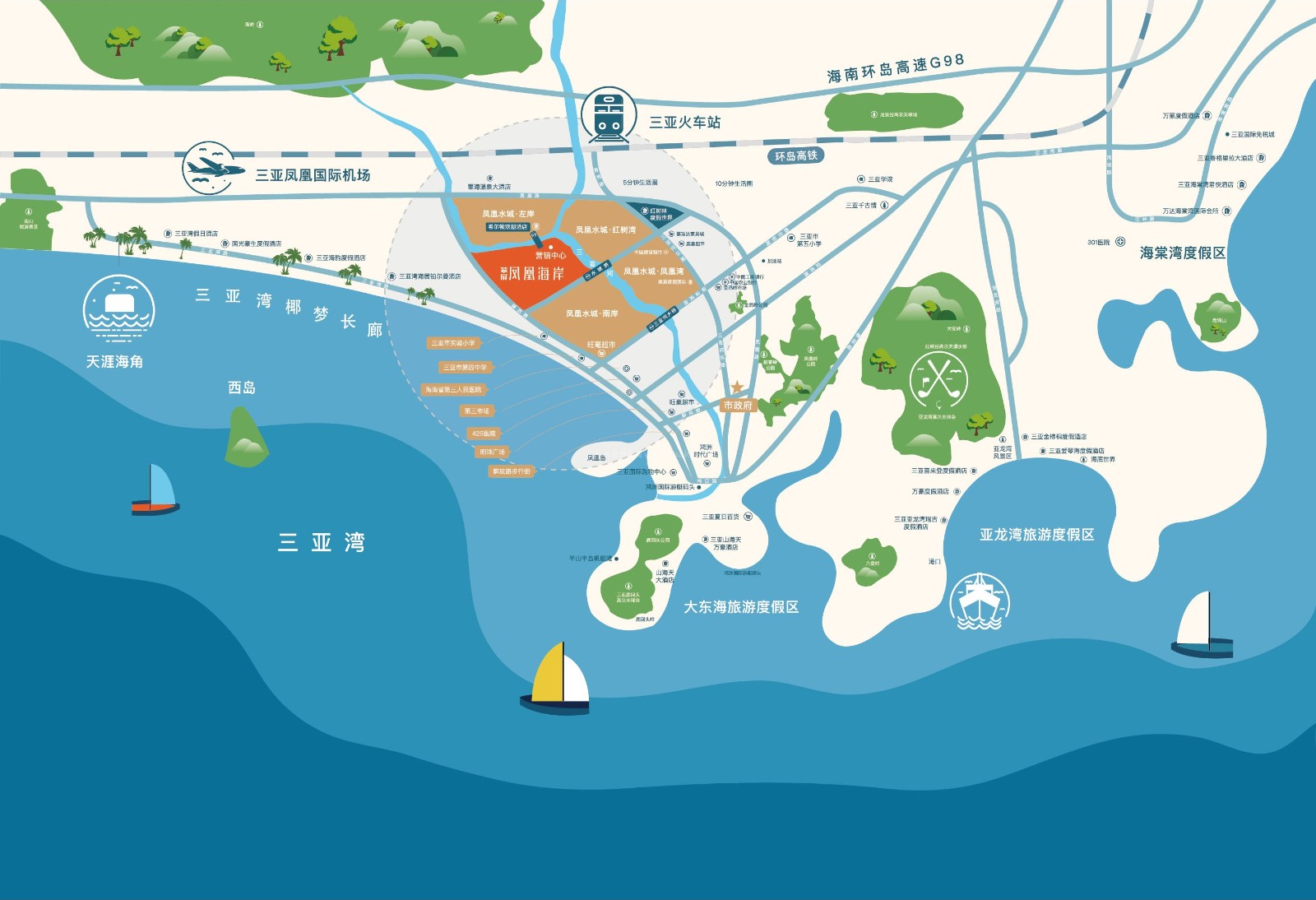 三亚凤凰海岸具体规划图片