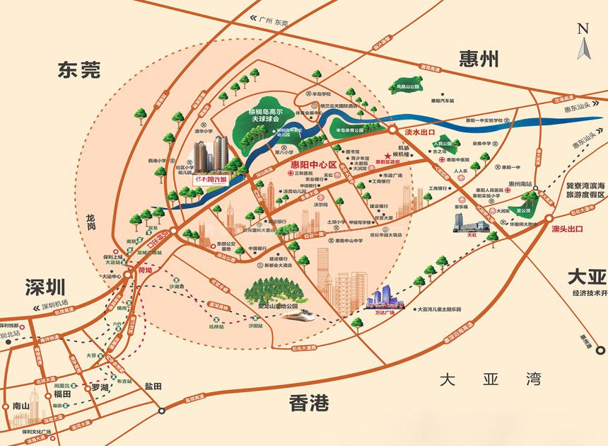 惠州保利陽光城目前在售11/15棟洋房單位,毛坯交房