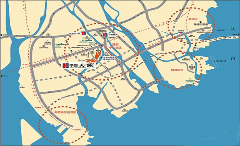 新房动态项目盘踞双湖桥桥头,享金湾航空新城百亿配套(金湾华发商都